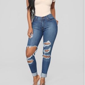 Fashion Nova beach bum jeans